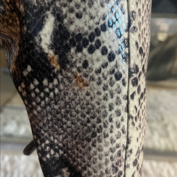 Guess Naddy Snakeskin Heeled Over The Knee Boots - Picture 8 of 10
